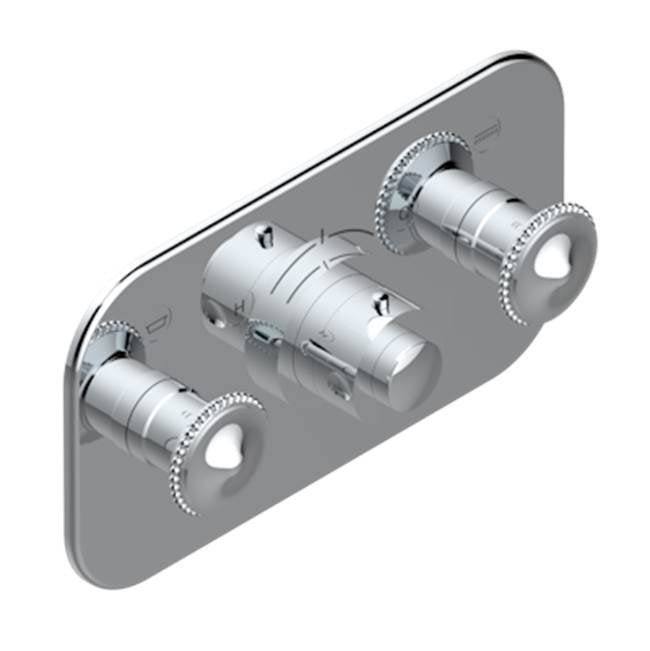 THG - Trim For Thg Thermostat With 2 Valves Ref. 5 401ahm/us Rough Part Supplied With Fixing Box, Item To Be Installed Horizontal - Umber PVD