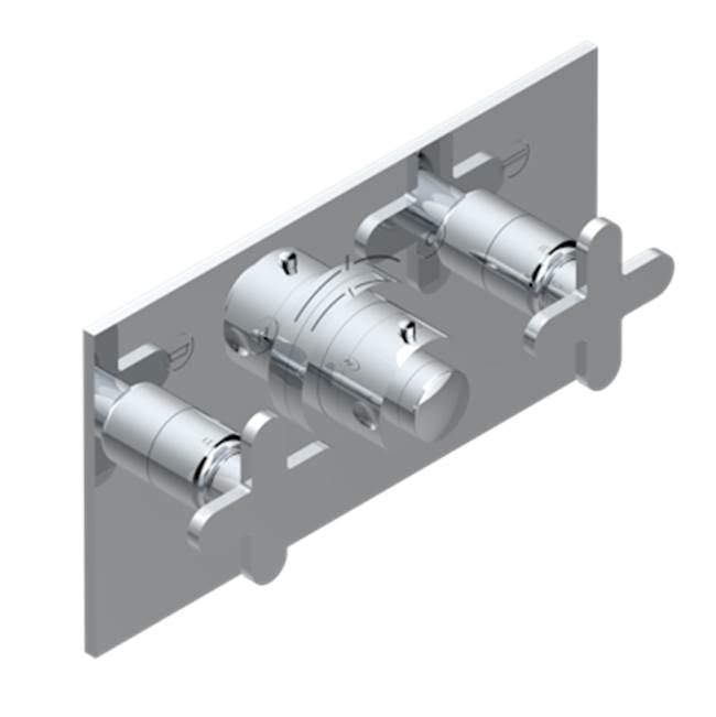 THG - Trim For Thg Thermostat With 2 Valves Ref. 5 401ahm/us Rough Part Supplied With Fixing Box, Item To Be Installed Horizontal - Umber PVD