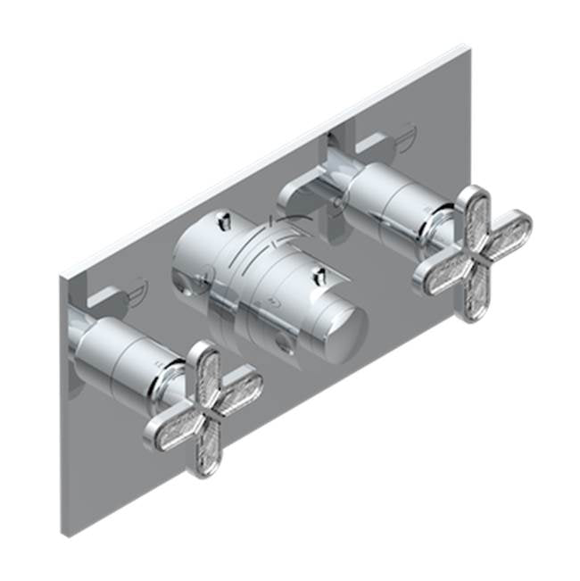 THG - Trim For Thg Thermostat With 2 Valves Ref. 5 401ahm/us Rough Part Supplied With Fixing Box, Item To Be Installed Horizontal - Umber PVD
