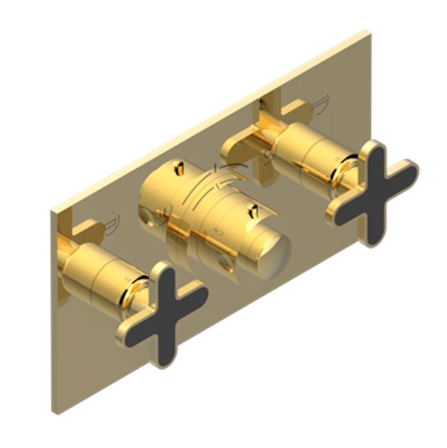 THG - Trim For Thg Thermostat With 2 Valves Ref. 5 401ahm/us Rough Part Supplied With Fixing Box, Item To Be Installed Horizontal - Gold Polished