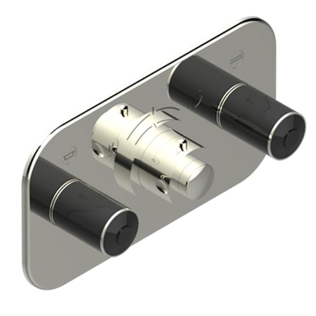 THG - Trim For Thg Thermostat With 2 Valves Ref. 5 401ahm/us Rough Part Supplied With Fixing Box, Item To Be Installed Horizontal - Nickel Polished