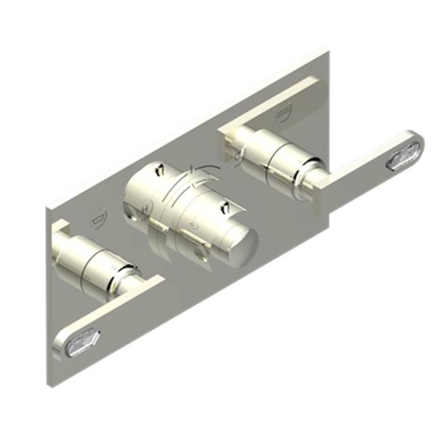 THG - Trim For Thg Thermostat With 2 Valves Ref. 5 401ahm/us Rough Part Supplied With Fixing Box, Item To Be Installed Horizontal - Nickel Polished