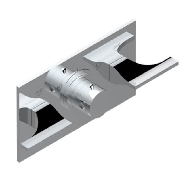 THG - Trim For Thg Thermostat With 2 Valves Ref. 5 401ahm/us Rough Part Supplied With Fixing Box, Item To Be Installed Horizontal - Umber PVD