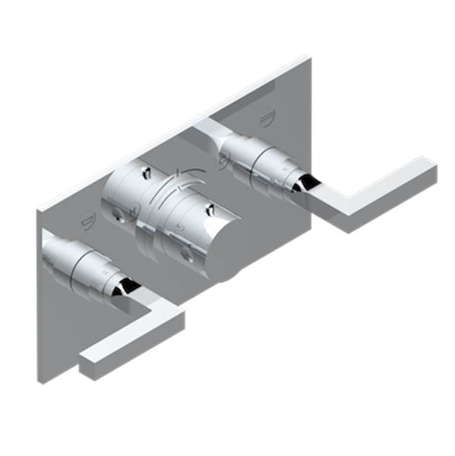 THG - Trim For Thg Thermostat With 2 Valves Ref. 5 401ahm/us Rough Part Supplied With Fixing Box, Item To Be Installed Horizontal - Umber PVD