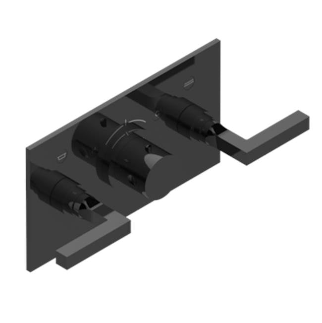 THG - Trim For Thg Thermostat With 2 Valves Ref. 5 401ahm/us Rough Part Supplied With Fixing Box, Item To Be Installed Horizontal - Brown Bronze Color PVD