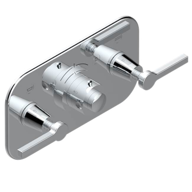 THG - Trim For Thg Thermostat With 2 Valves Ref. 5 401ahm/us Rough Part Supplied With Fixing Box, Item To Be Installed Horizontal - Umber PVD