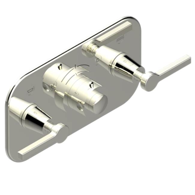 THG - Trim For Thg Thermostat With 2 Valves Ref. 5 401ahm/us Rough Part Supplied With Fixing Box, Item To Be Installed Horizontal - Nickel Polished
