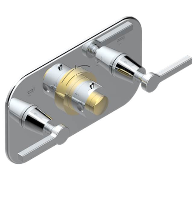THG - Trim For Thg Thermostat With 2 Valves Ref. 5 401ahm/us Rough Part Supplied With Fixing Box, Item To Be Installed Horizontal - Chrome Polished Gold Polished
