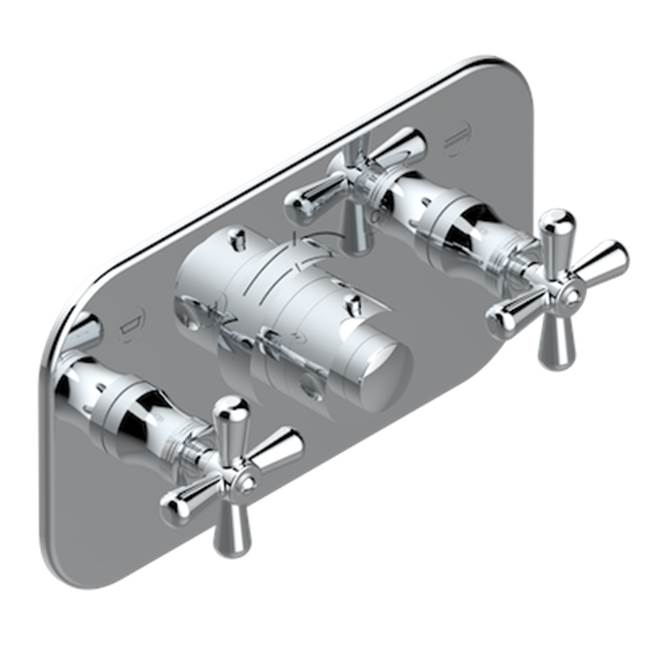 THG - Trim For Thg Thermostat With 2 Valves Ref. 5 401ahm/us Rough Part Supplied With Fixing Box, Item To Be Installed Horizontal - Umber PVD