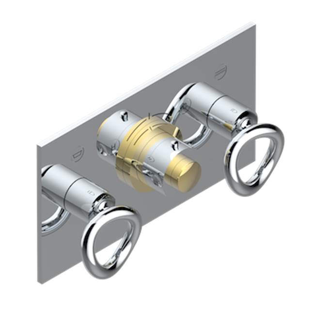 THG - Trim For Thg Thermostat With 2 Valves Ref. 5 401ahm/us Rough Part Supplied With Fixing Box, Item To Be Installed Horizontal - Chrome Polished Gold Polished