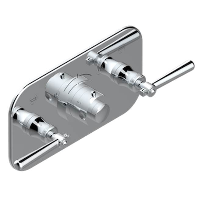 THG - Trim For Thg Thermostat With 2 Valves Ref. 5 401ahm/us Rough Part Supplied With Fixing Box, Item To Be Installed Horizontal - Umber PVD