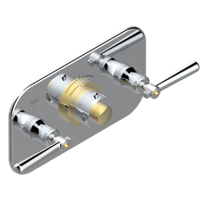 THG - Trim For Thg Thermostat With 2 Valves Ref. 5 401ahm/us Rough Part Supplied With Fixing Box, Item To Be Installed Horizontal - Chrome Polished Gold Polished