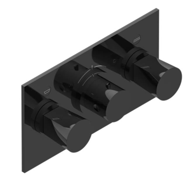 THG - Trim For Thg Thermostat With 2 Valves Ref. 5 401ahm/us Rough Part Supplied With Fixing Box, Item To Be Installed Horizontal - Brown Bronze Color PVD