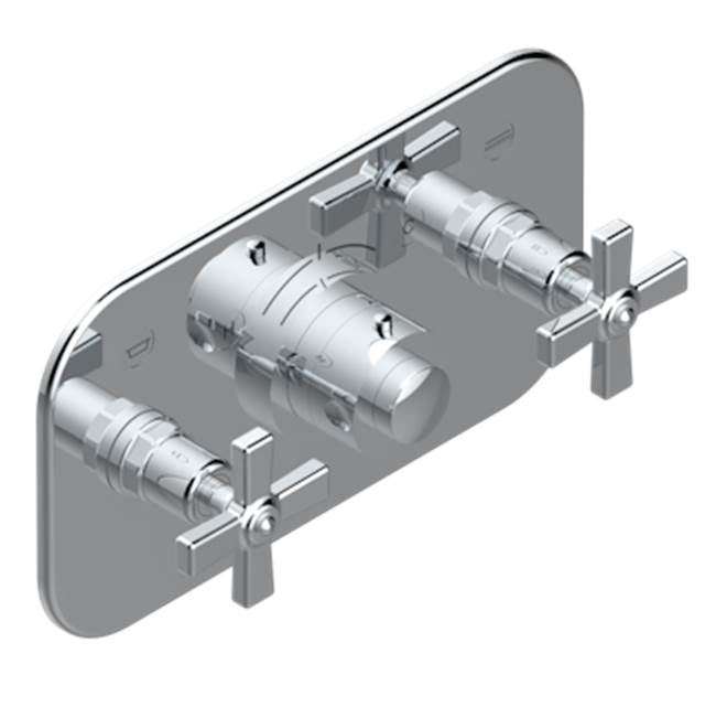 THG - Trim For Thg Thermostat With 2 Valves Ref. 5 401ahm/us Rough Part Supplied With Fixing Box, Item To Be Installed Horizontal - Umber PVD