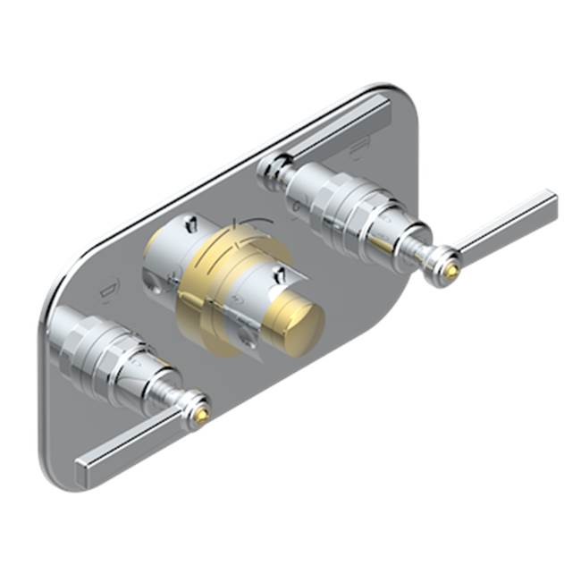 THG - Trim For Thg Thermostat With 2 Valves Ref. 5 401ahm/us Rough Part Supplied With Fixing Box, Item To Be Installed Horizontal - Chrome Polished Gold Polished