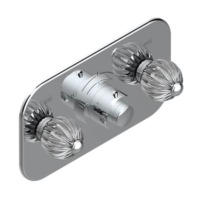 THG - Trim For Thg Thermostat With 2 Valves Ref. 5 401ahm/us Rough Part Supplied With Fixing Box, Item To Be Installed Horizontal - Umber PVD