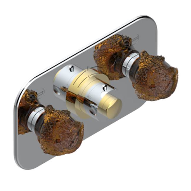 THG - Trim For Thg Thermostat With 2 Valves Ref. 5 401ahm/us Rough Part Supplied With Fixing Box, Item To Be Installed Horizontal - Chrome Polished Gold Polished