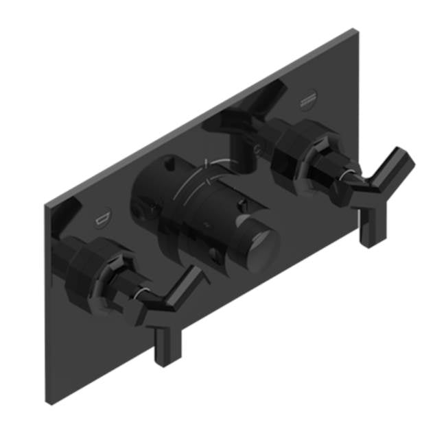 THG - Trim For Thg Thermostat With 2 Valves Ref. 5 401ahm/us Rough Part Supplied With Fixing Box, Item To Be Installed Horizontal - Brown Bronze Color PVD