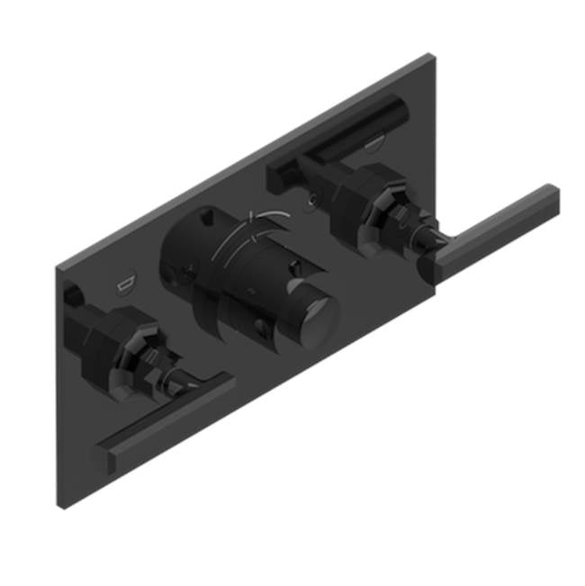 THG - Trim For Thg Thermostat With 2 Valves Ref. 5 401ahm/us Rough Part Supplied With Fixing Box, Item To Be Installed Horizontal - Brown Bronze Color PVD