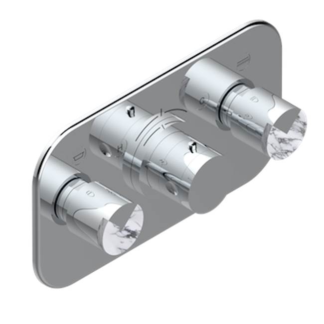 THG - Trim For Thg Thermostat With 2 Valves Ref. 5 401ahm/us Rough Part Supplied With Fixing Box, Item To Be Installed Horizontal - Umber PVD