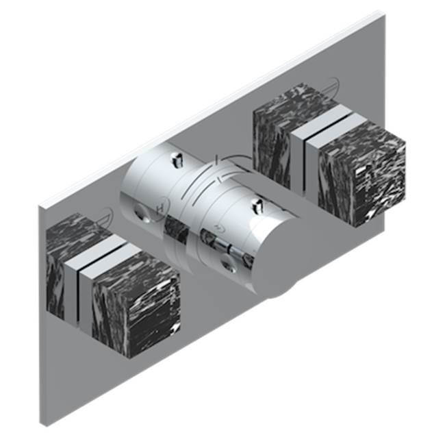 THG - Trim For Thg Thermostat With 2 Valves Ref. 5 401ahm/us Rough Part Supplied With Fixing Box, Item To Be Installed Horizontal - Umber PVD