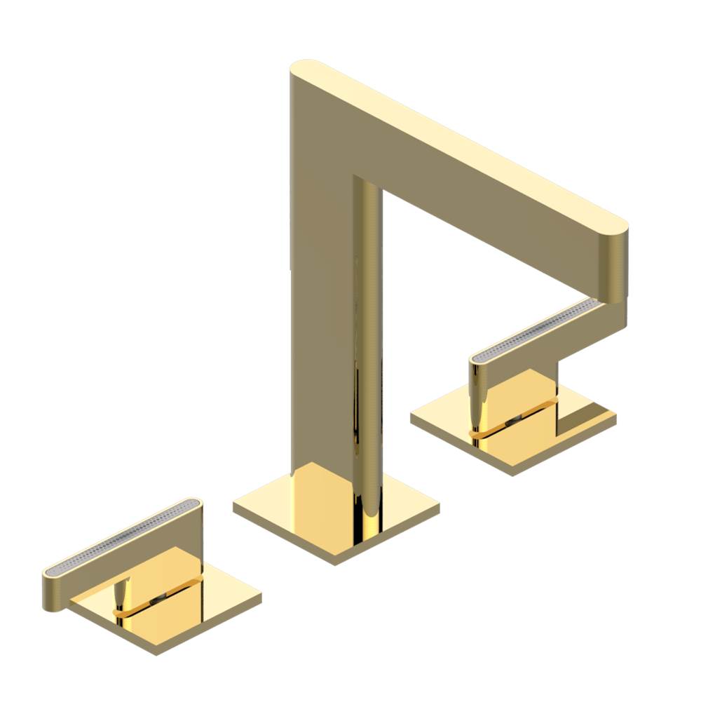 THG - Widespread lavatory set with drain - Gold Color PVD