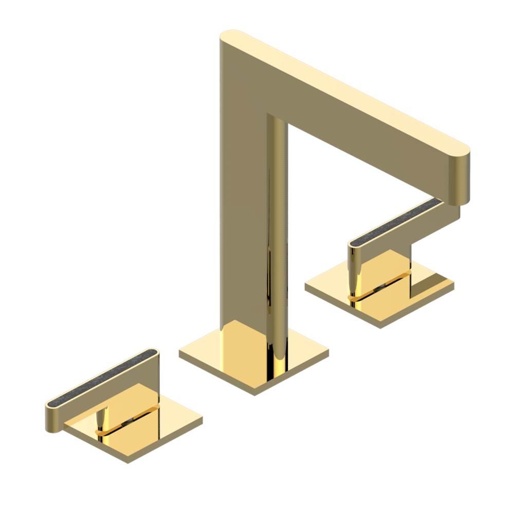 THG - Widespread lavatory set with drain - Gold Color PVD