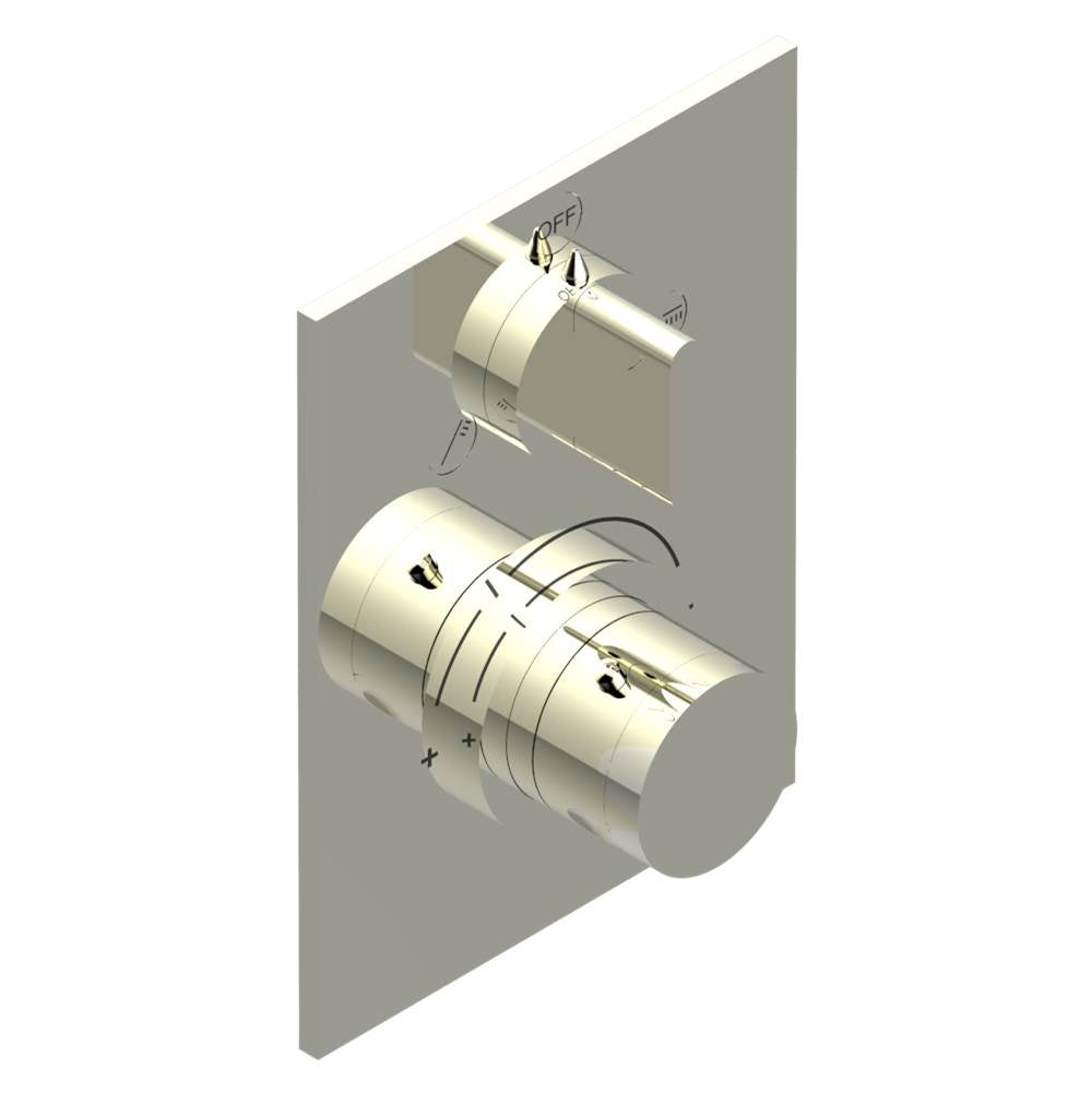 THG - Trim for THG thermostat with 2-way diverter, rough part supplied with fixing box ref. 5 500AE/US - Nickel Polished