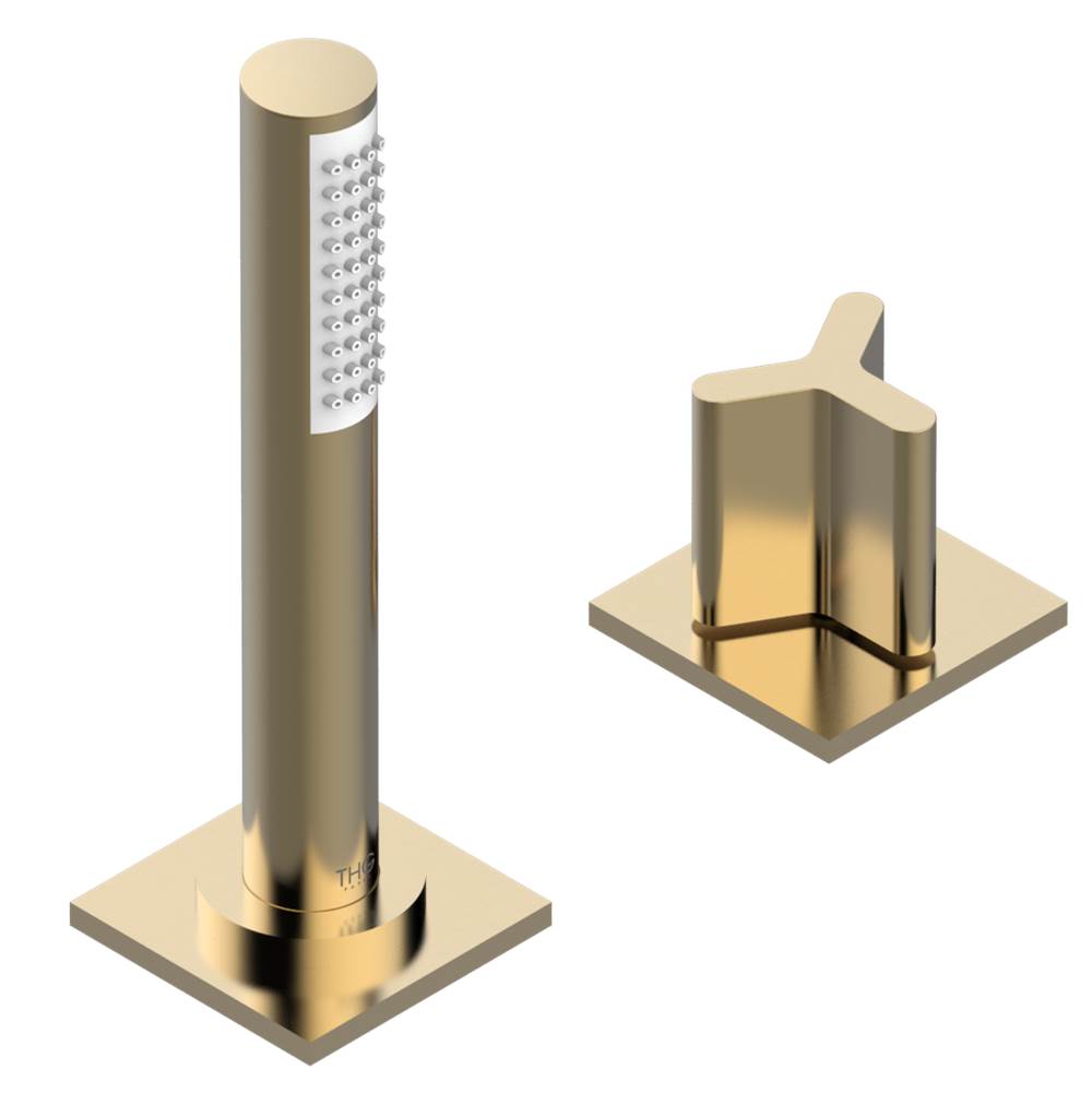 THG - Deck mounted mixer with handshower, progressive cartridge - Matt Umber PVD