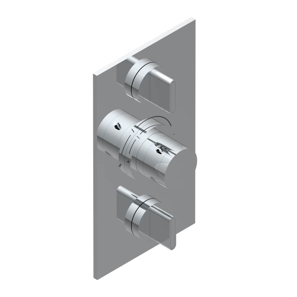 THG - Trim for THG thermostat 2 volume controls, rough part supplied with fixing box ref. 5 400AE/US - Umber PVD