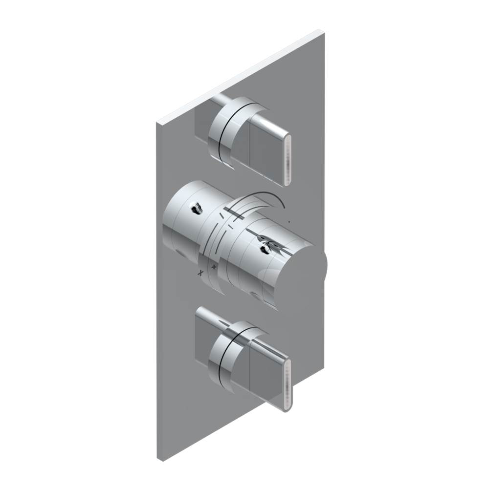 THG - Trim for THG thermostat 2 volume controls, rough part supplied with fixing box ref. 5 400AE/US - Umber PVD