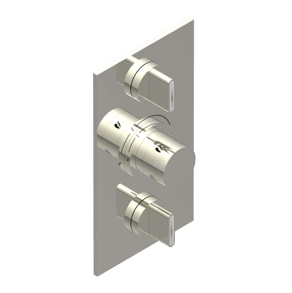 THG - Trim for THG thermostat 2 volume controls, rough part supplied with fixing box ref. 5 400AE/US - Nickel Polished