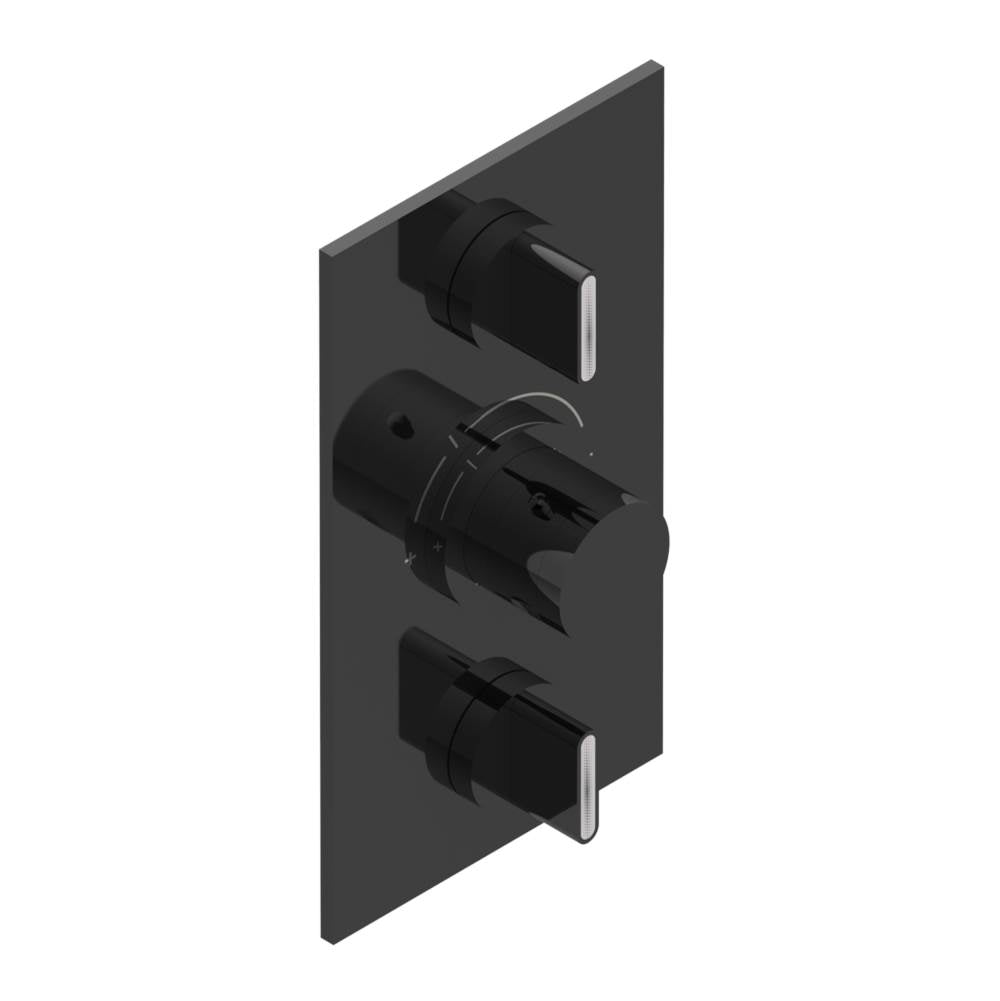 THG - Trim for THG thermostat 2 volume controls, rough part supplied with fixing box ref. 5 400AE/US - Brown Bronze Color PVD