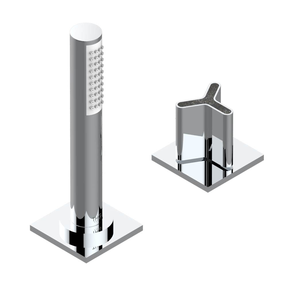 THG - Deck mounted mixer with handshower, progressive cartridge - Umber PVD