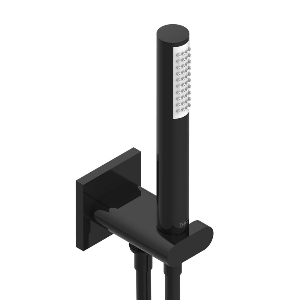 THG - Wall mounted handshower with integrated fixed hook - Brown Bronze Color PVD