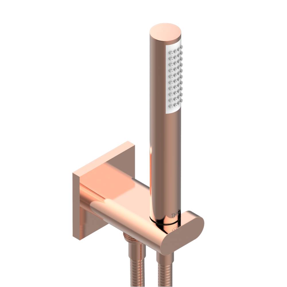THG - Wall mounted handshower with integrated fixed hook - Blush PVD