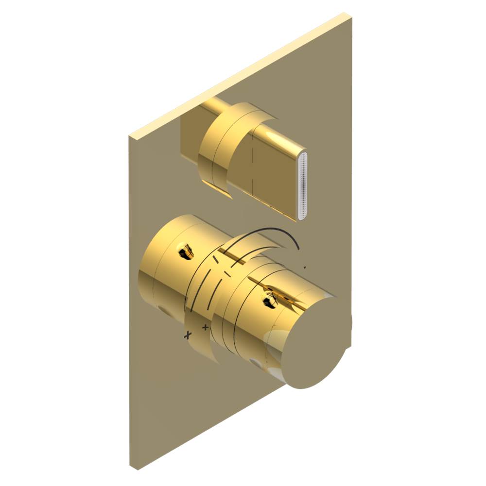 THG - Trim for THG thermostat 1 volume control, rough part supplied with fixing box ref.5 300AE/US - Gold Color PVD
