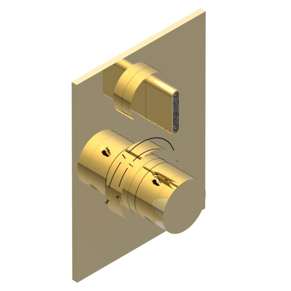 THG - Trim for THG thermostat 1 volume control, rough part supplied with fixing box ref.5 300AE/US - Gold Polished