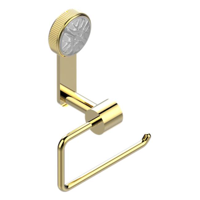 THG - Toilet Paper Holder, Single Mount Without Cover - Gold Polished