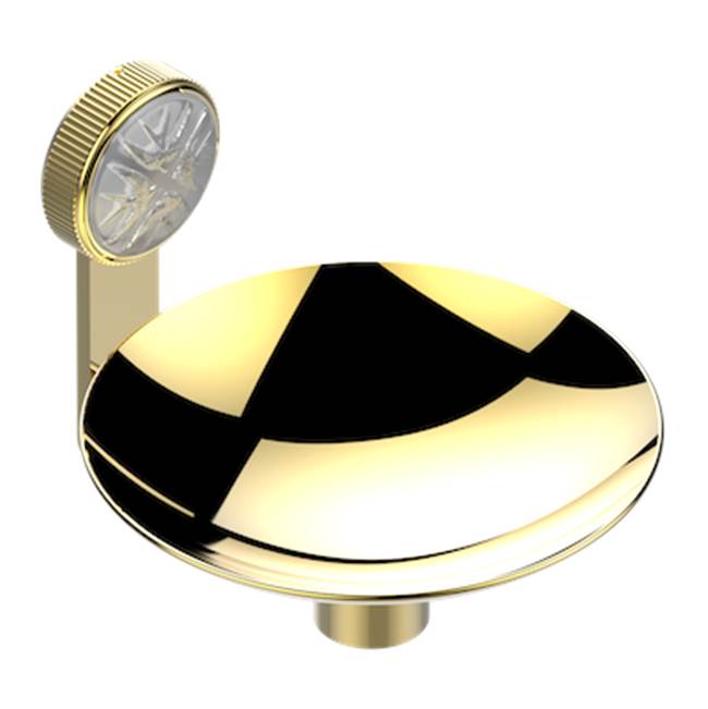 THG - Soap Dish, Wall Mounted, 6'' Diameter - Gold Color PVD