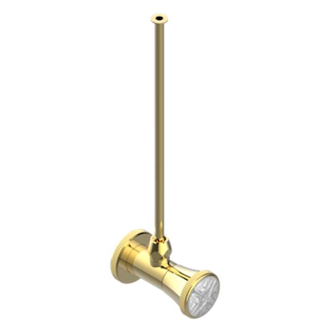 THG - Angle Supply Valve With 3/8'' Adaptor Set For Toilet - Gold Polished