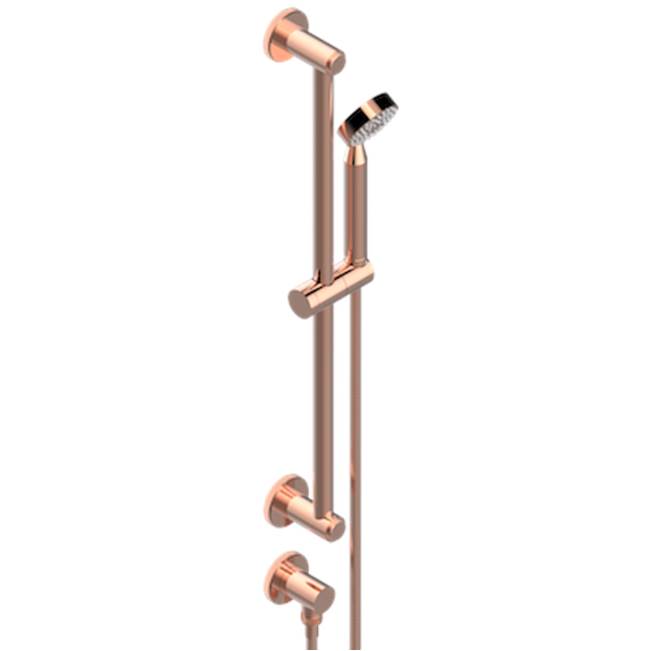 THG - Slide Bar With Handhsower And Elbow - Blush PVD