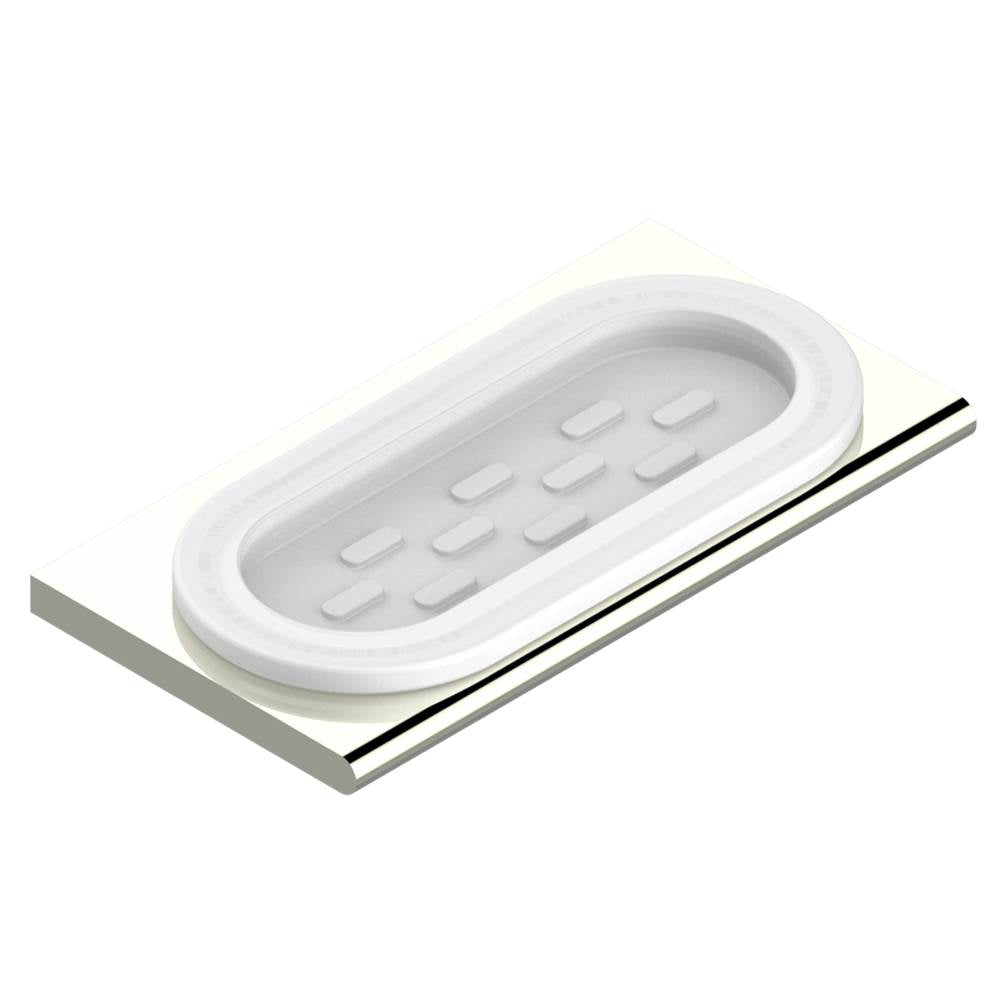 THG - Glass soap dish, wall mounted - Nickel Polished
