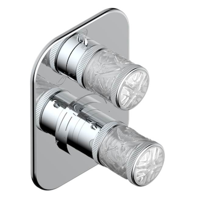 THG - Trim For Thg Thermostat With Stop Valve And 3-way Diverter, Rough Part Supplied With Fixing Box Ref.5 600ae/us - Matt Umber PVD