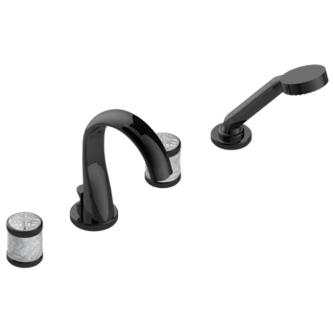 THG - Roman Tub Set With Diverter Spout And Handshower, 3/4'' Valves - Brown Bronze Color PVD