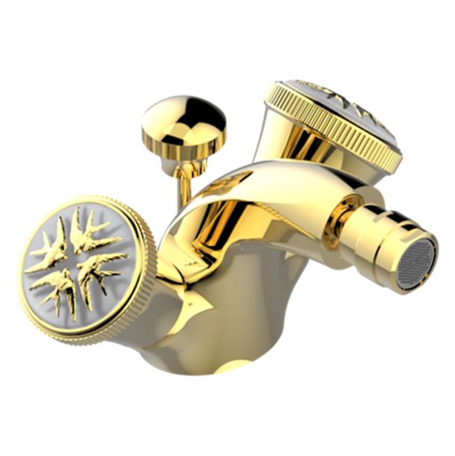 THG - Single Hole Bidet Faucet With Drain - Gold Polished