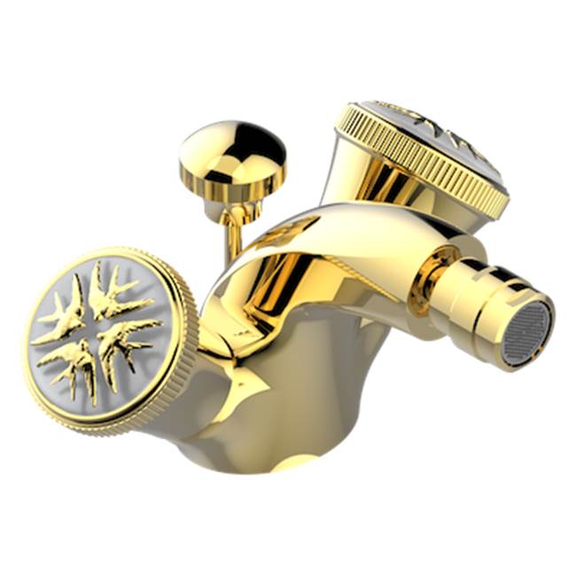 THG - Single Hole Bidet Faucet With Drain - Brown Bronze Color PVD