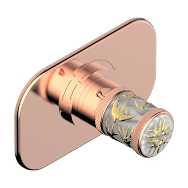 THG - Trim For Thg Thermostat, Rough Part Supplied With Fixing Box Ref.5 200ae/us - Blush PVD