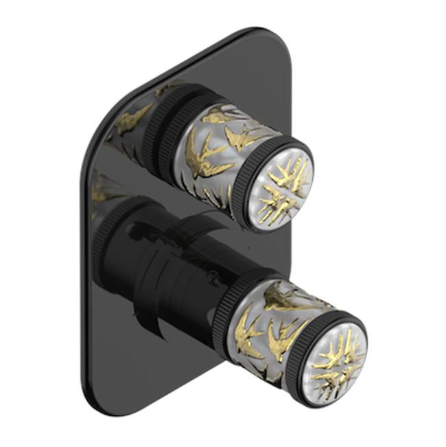 THG - Trim For Thg Thermostat 1 Volume Control, Rough Part Supplied With Fixing Box Ref.5 300ae/us - Brown Bronze Color PVD