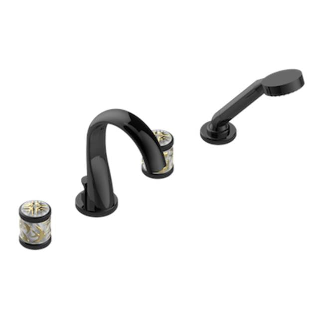 THG - Roman Tub Set With Diverter Spout And Handshower, 3/4'' Valves - Brown Bronze Color PVD